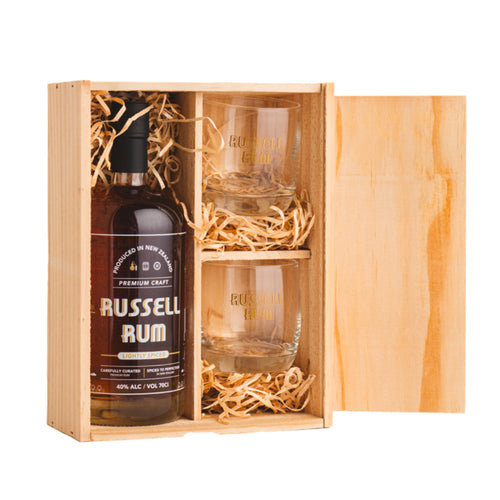 Russell Rum Gift Box & Glass Set